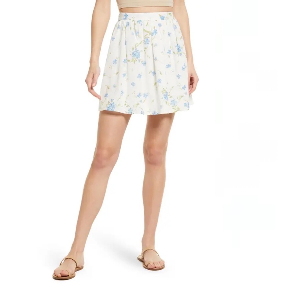 New Nordstrom Abound Harmony Floral Mini Skirt Blue Chintz 2022 Size Small NWOT